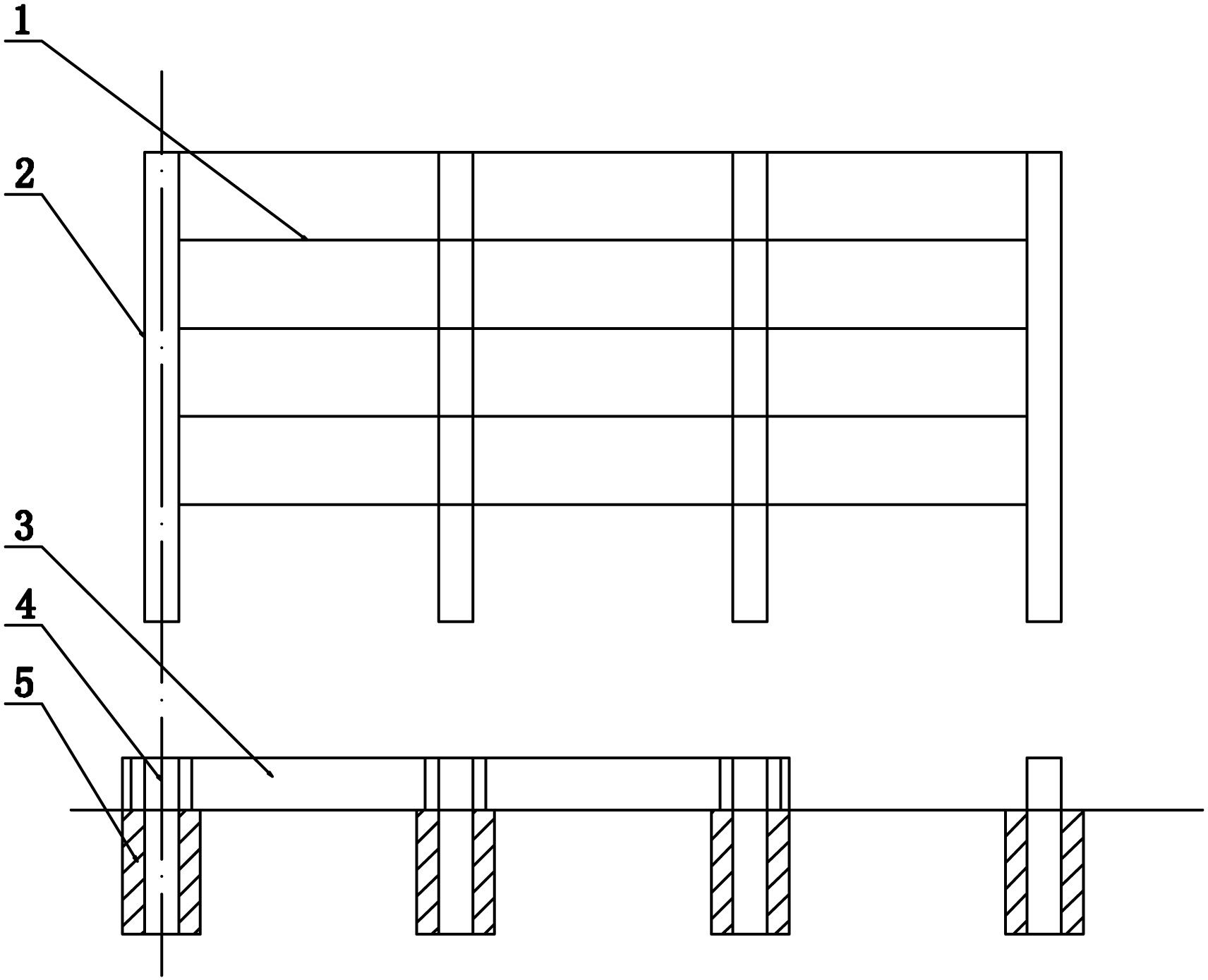 Installation method for overhaul security fence