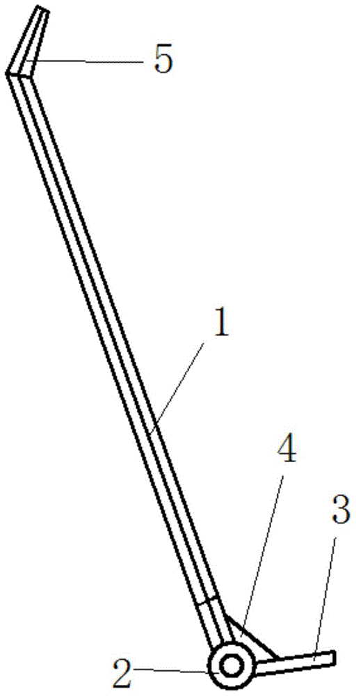 Wheel type movable bearing crowbar