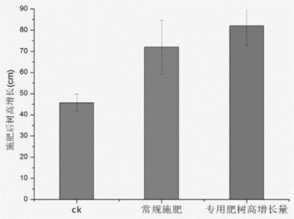 Formula fertilization method for young Camellia oleifera forest