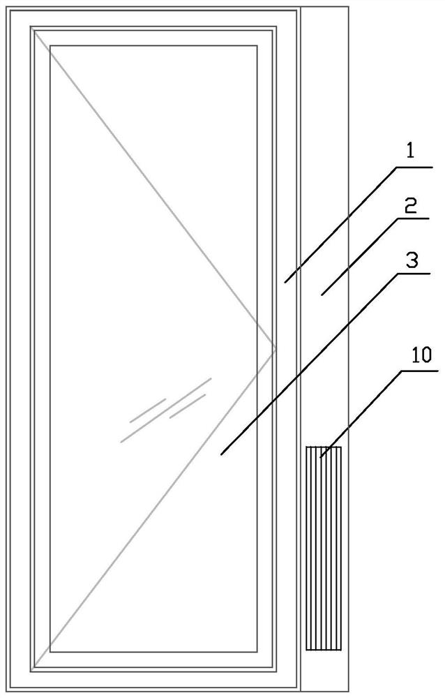 Hidden heating ventilation window based on Bernoulli effect