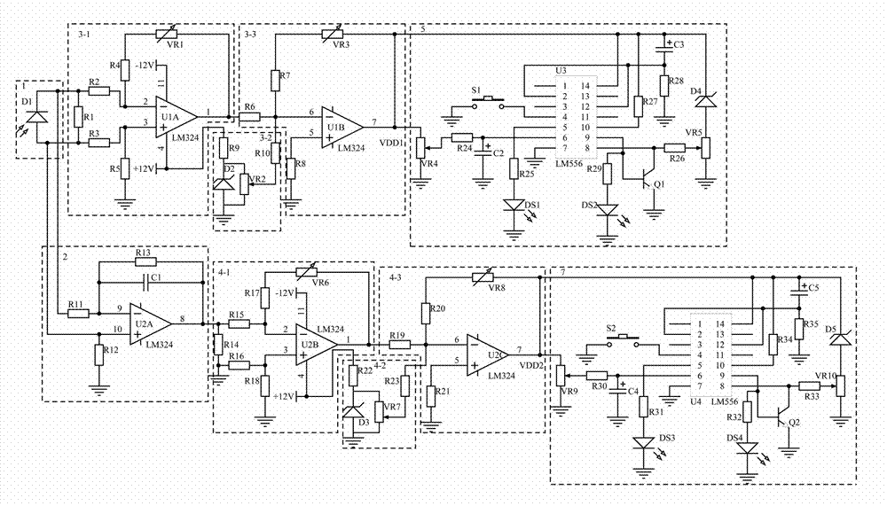 Radial measuring instrument for measuring radial dosage