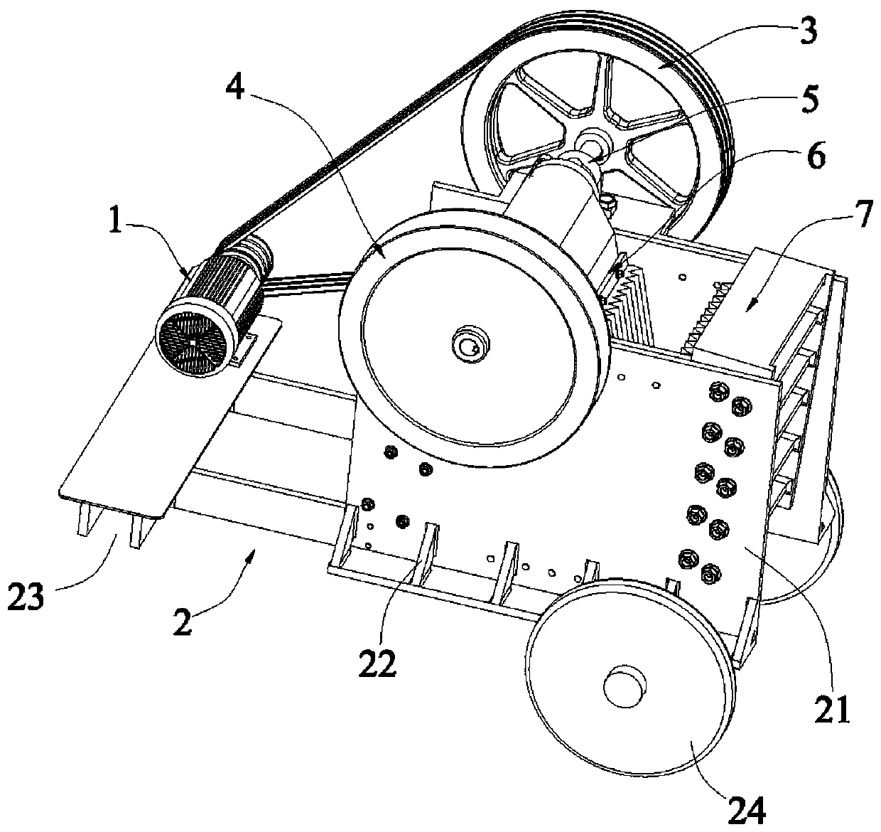 Movable jaw crusher