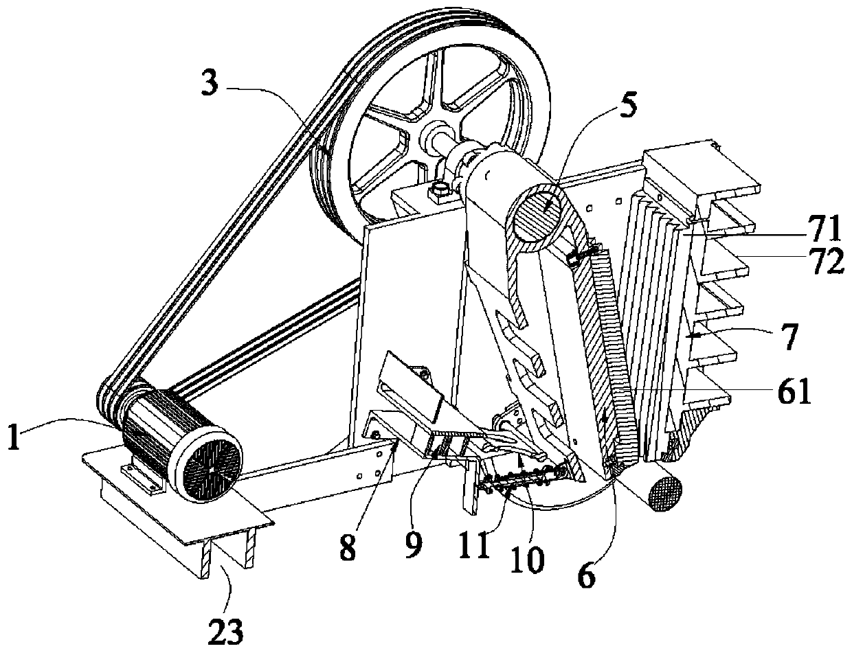 Movable jaw crusher