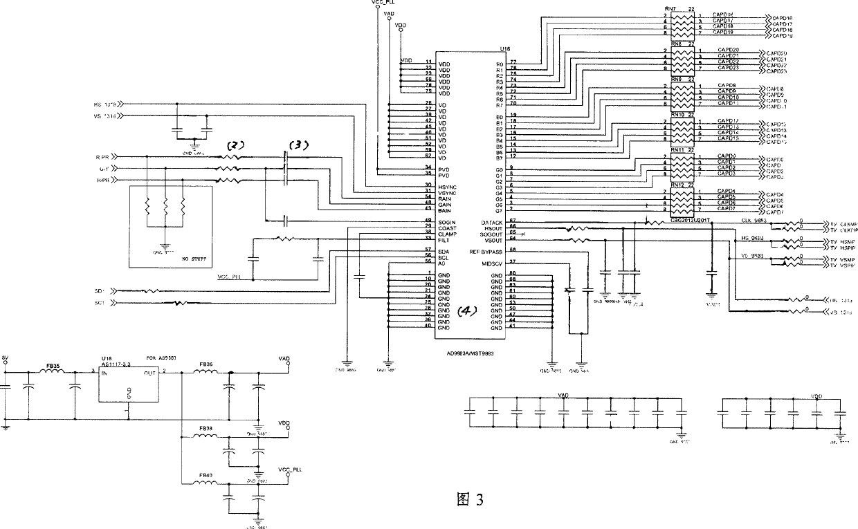 TV circuit realizing high resolution 1080P/60 format