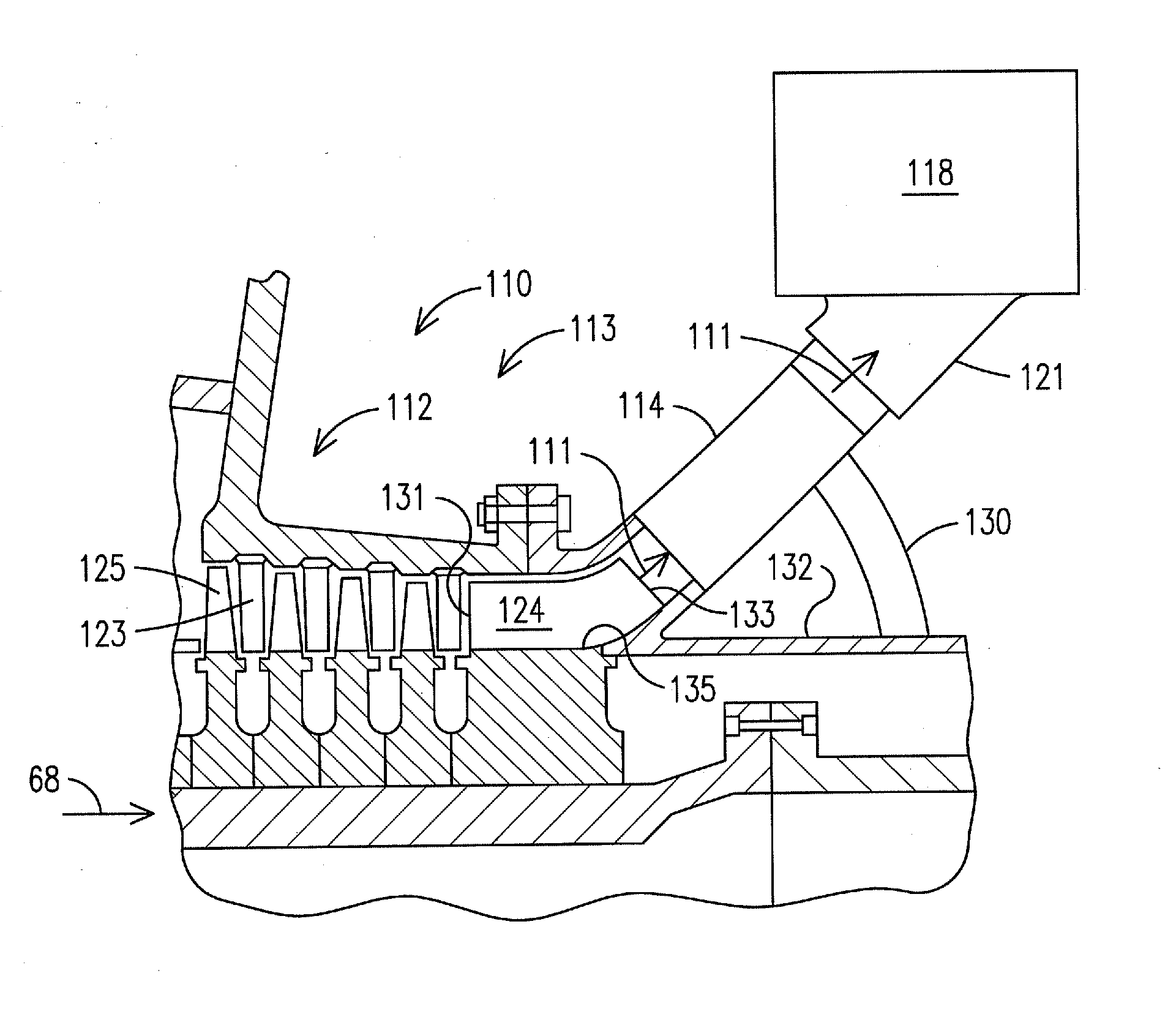 Mid-section of a can-annular gas turbine engine with a cooling system for the transition