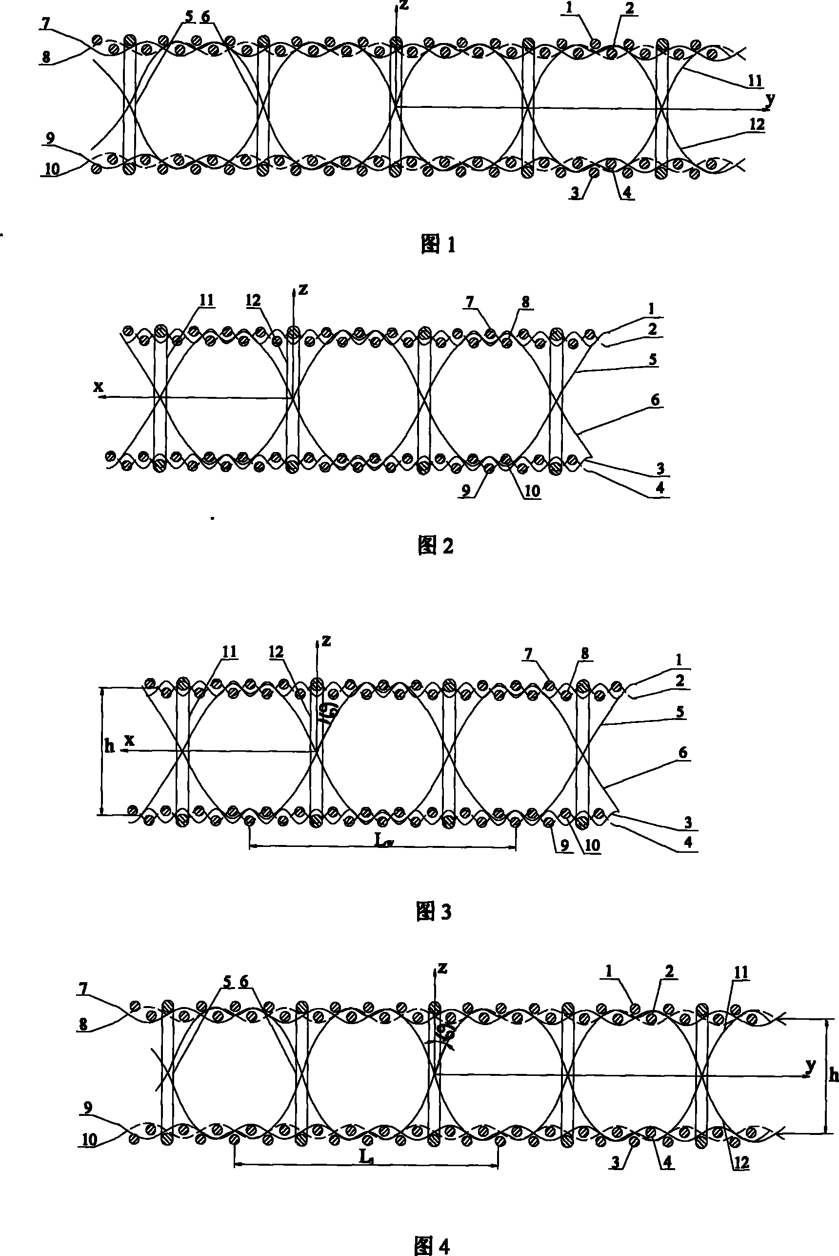 Warp-weft two-way cross-layer connecting hollow fabric