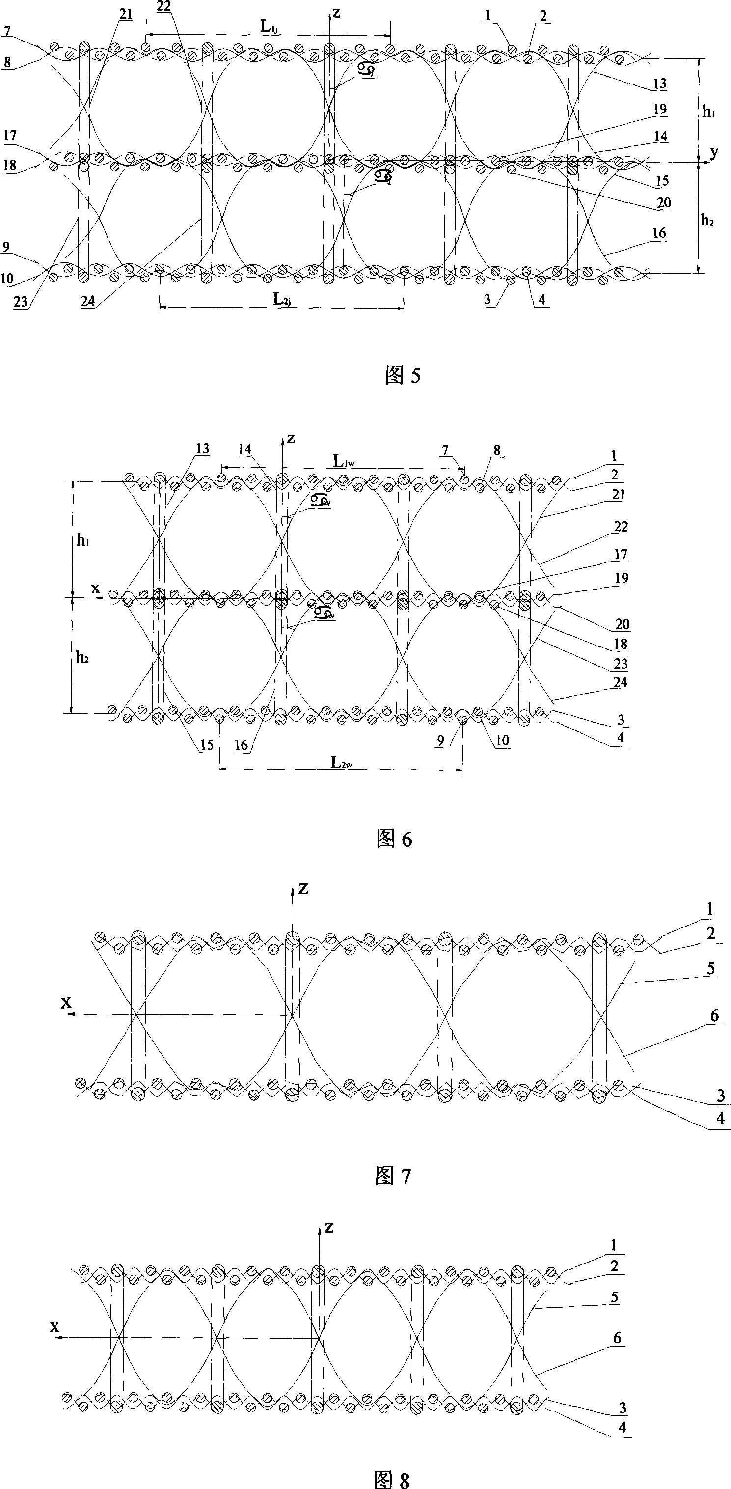 Warp-weft two-way cross-layer connecting hollow fabric