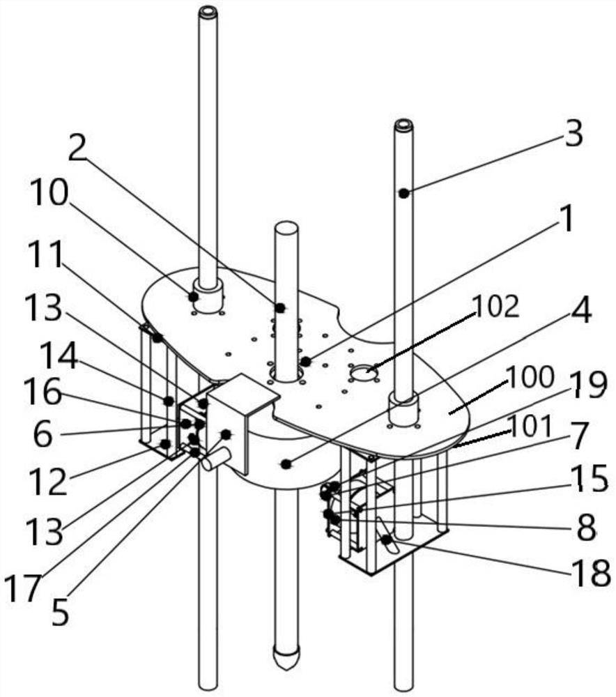 Penetrating hammer grabbing device