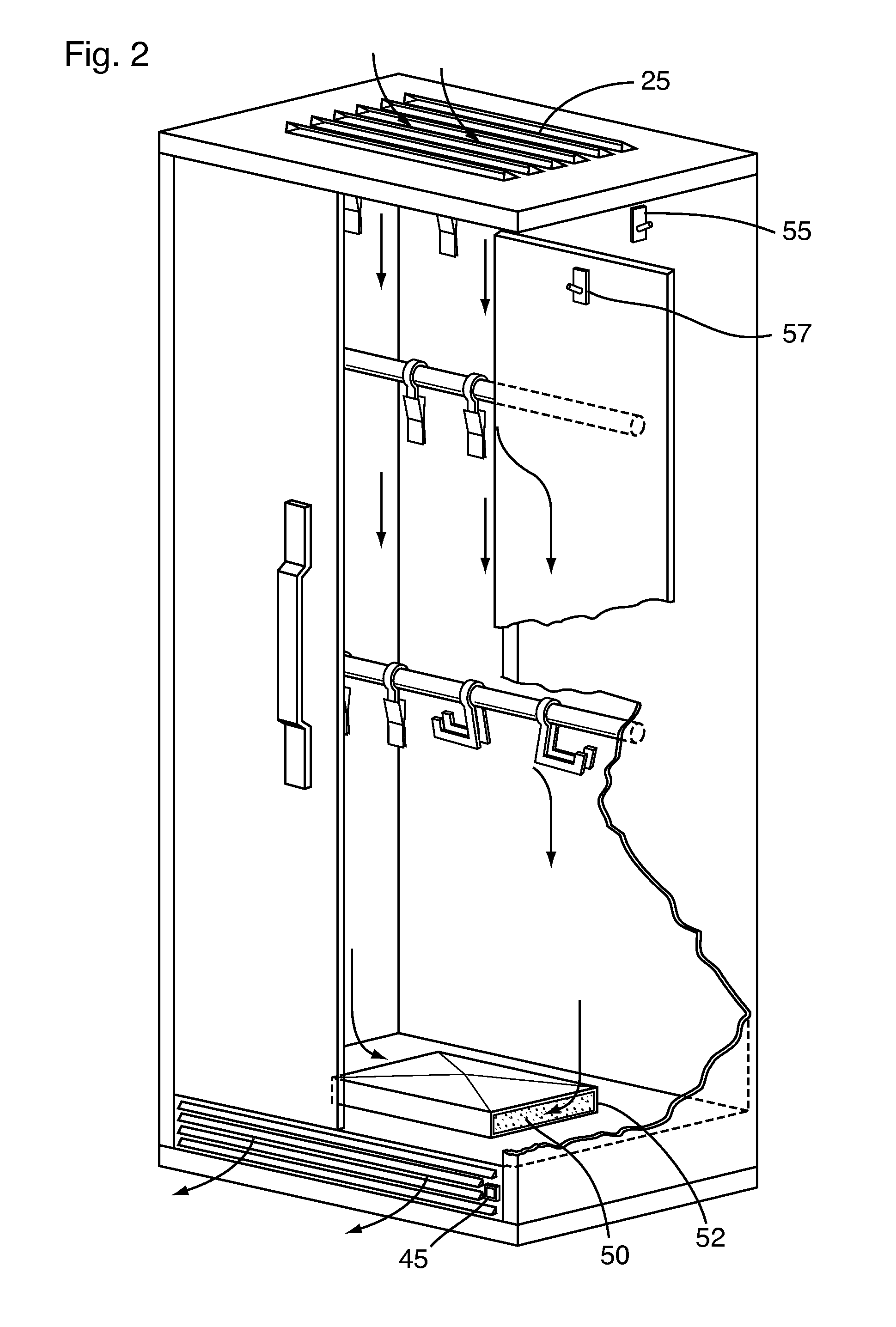 Drying cabinet for clothing and sports equipment