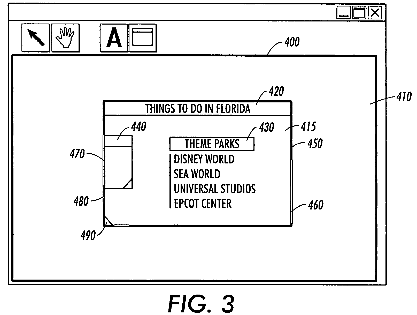 Methods and systems for indicating invisible contents of workspace