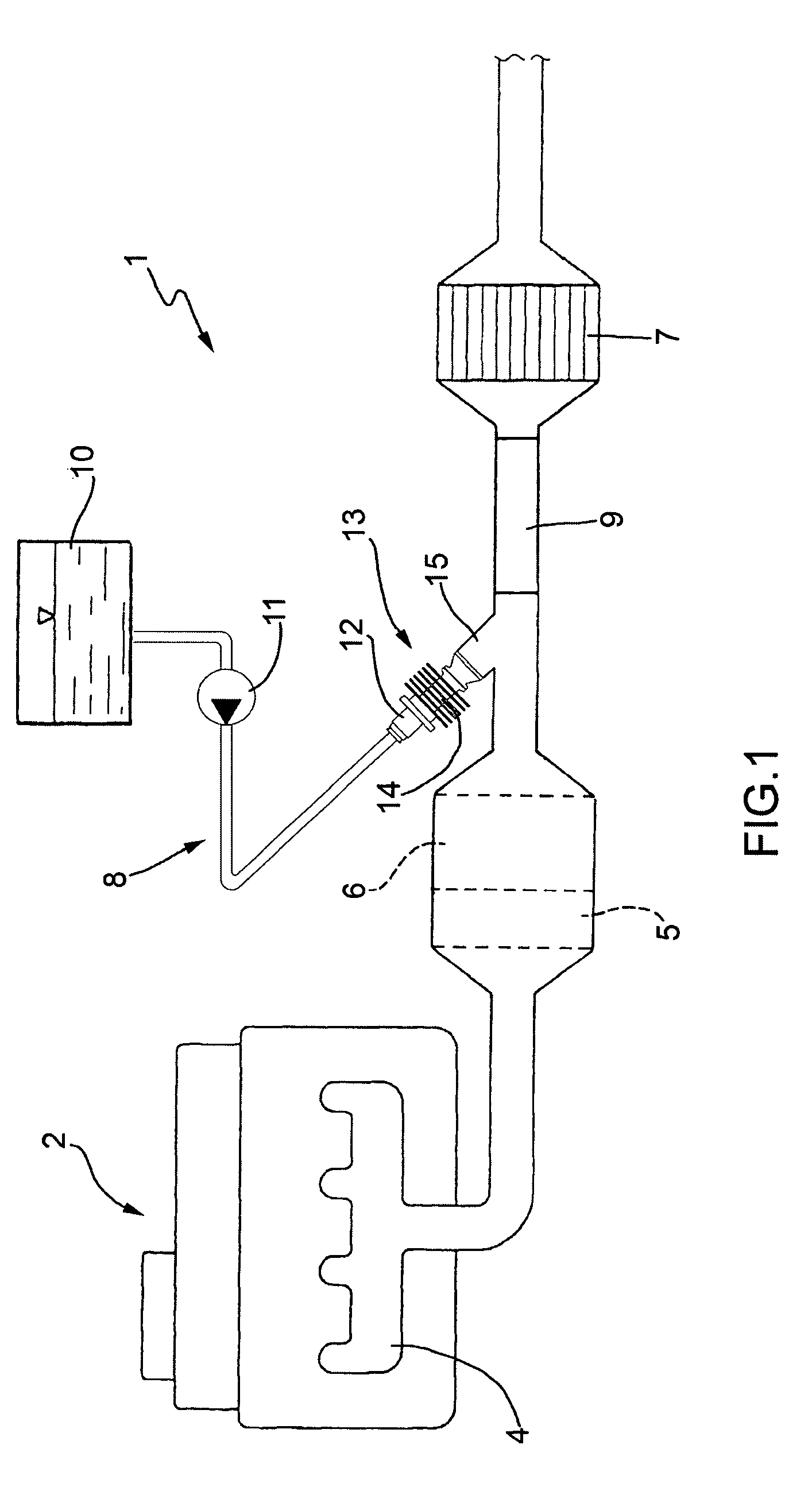 Mounting device for an injector in an exhaust system of an internal combustion engine