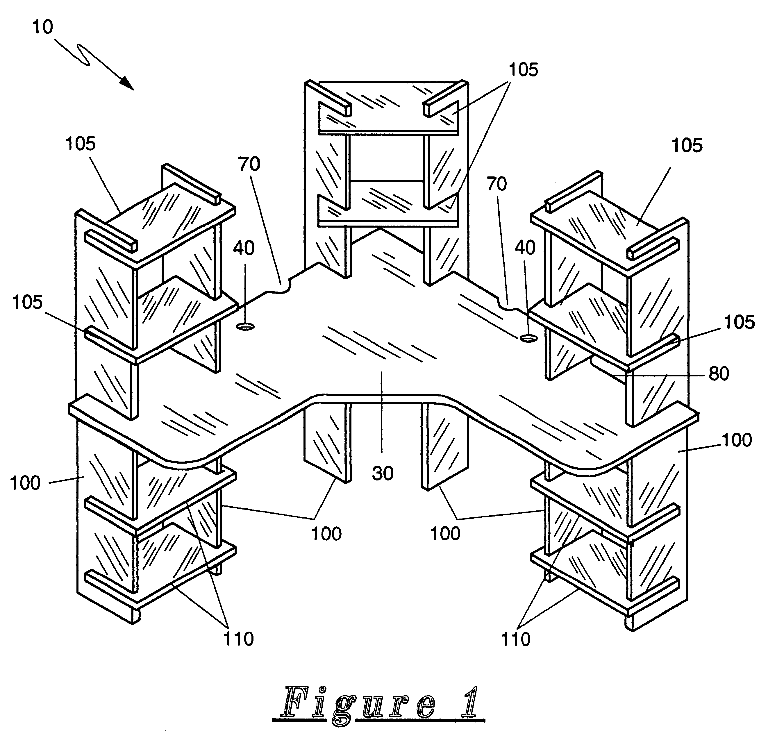 Portable, wooden computer desk