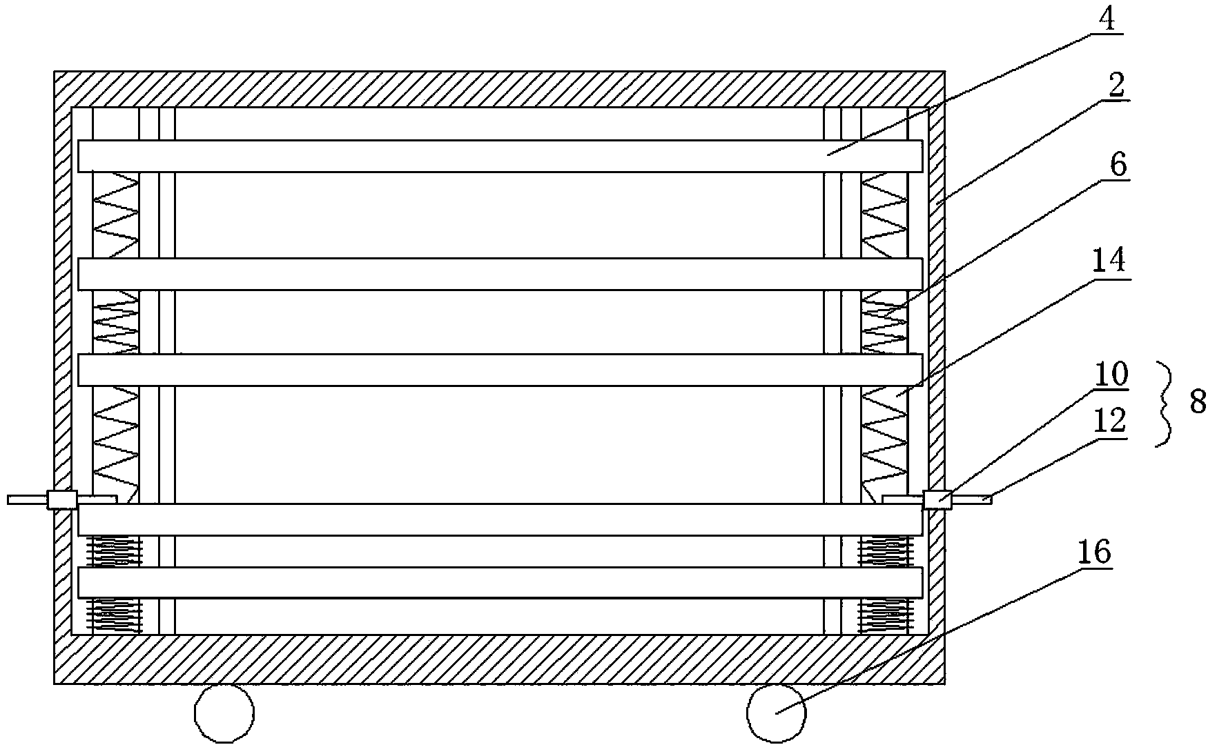 Wardrobe with adjustable storage space