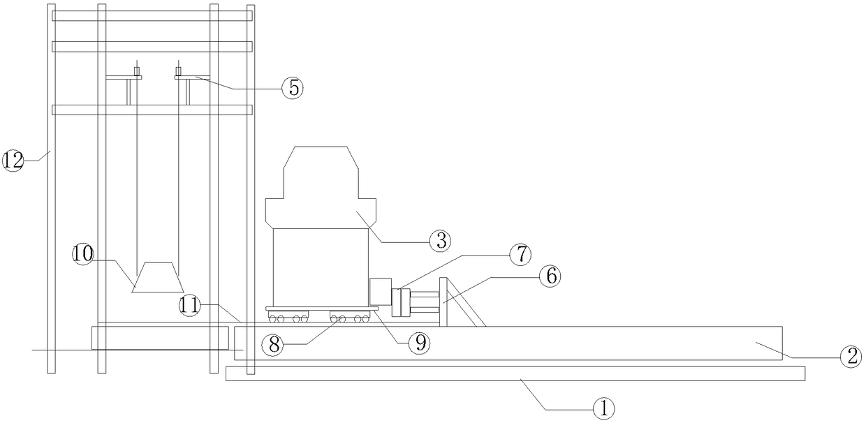 Off-line assembly and push-conveying method of large-capacity blast furnace body