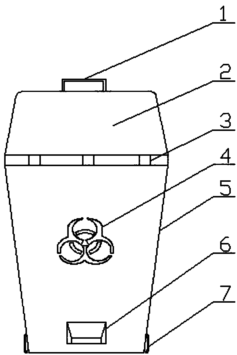 Garbage can for gastroenterology department