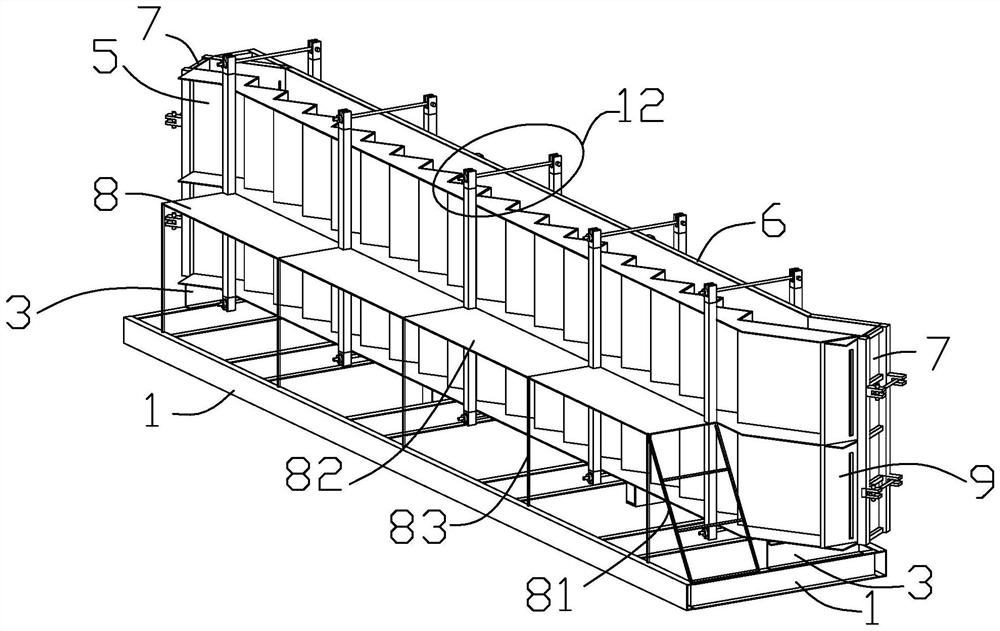 Vibrating automatic precast prestressed concrete stair mold and making method