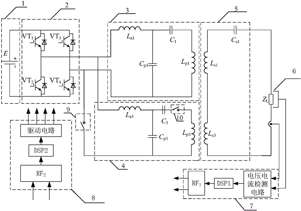 Wireless power transmission system for online load identification and load identification method