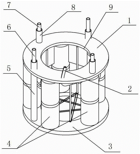 Superimposed pile self-reflexive force balance load box