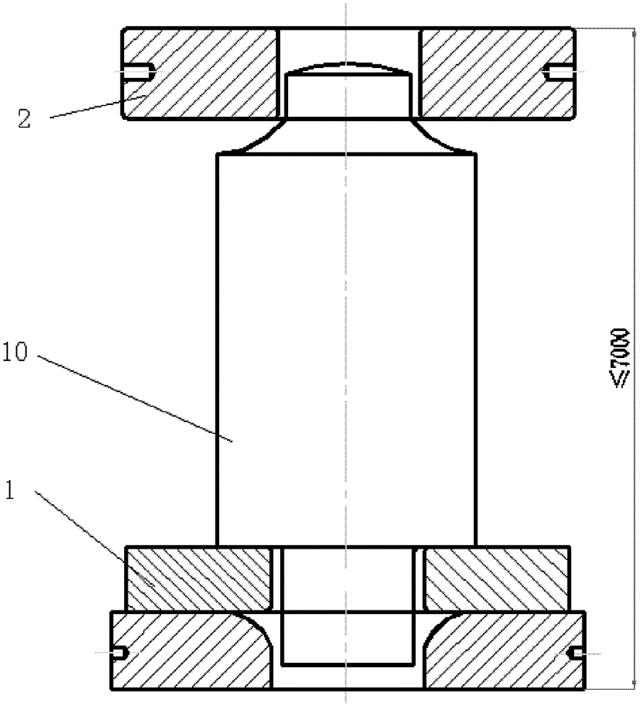 Forging method for forged steel supporting rolls used for rolling mill of large-scale wide thick plates