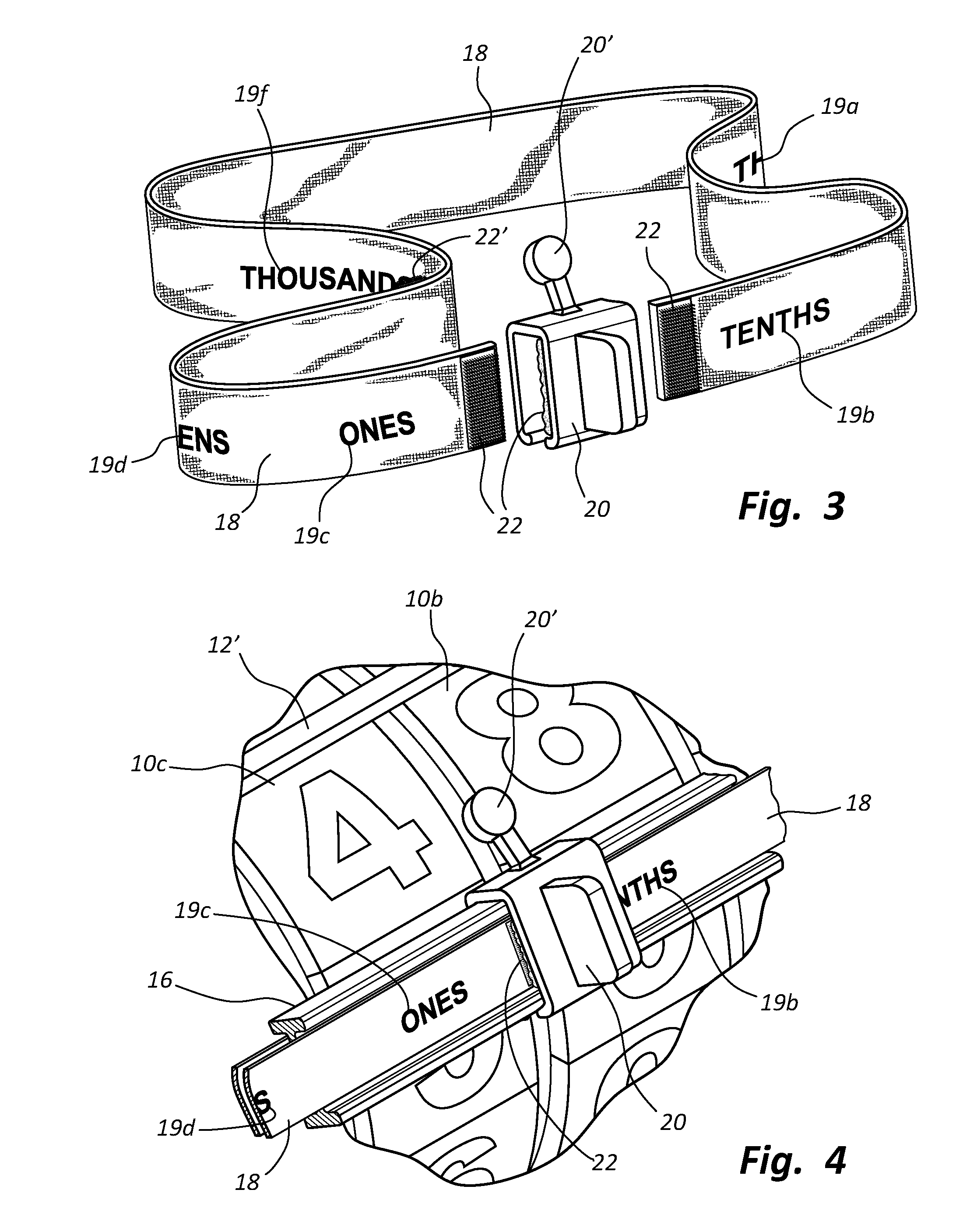 Counting Wheel Odometer with Movable Decimal Point