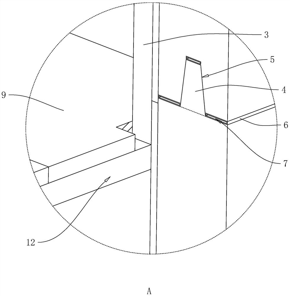 Assembled toilet side bottom connecting structure