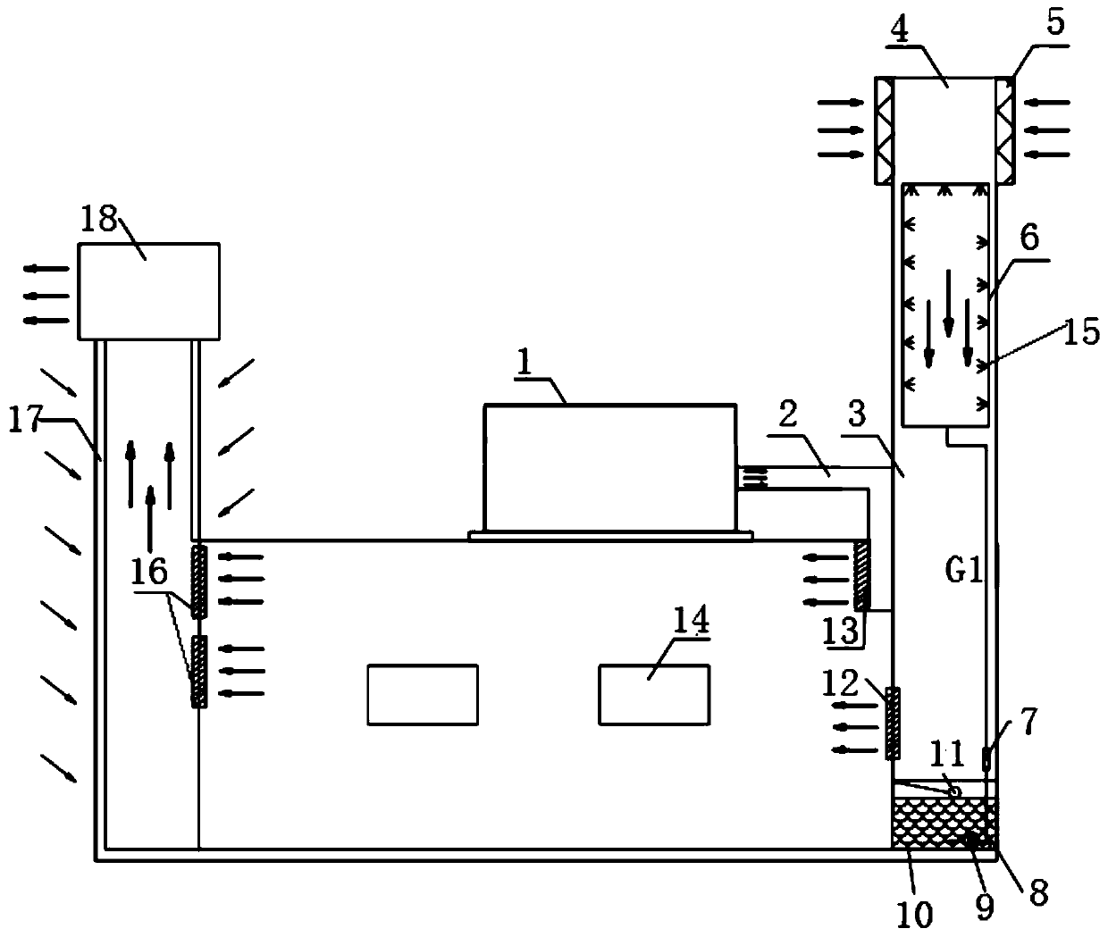 A semi-active heating and cooling evaporative cooling and mechanical refrigeration composite air conditioning system