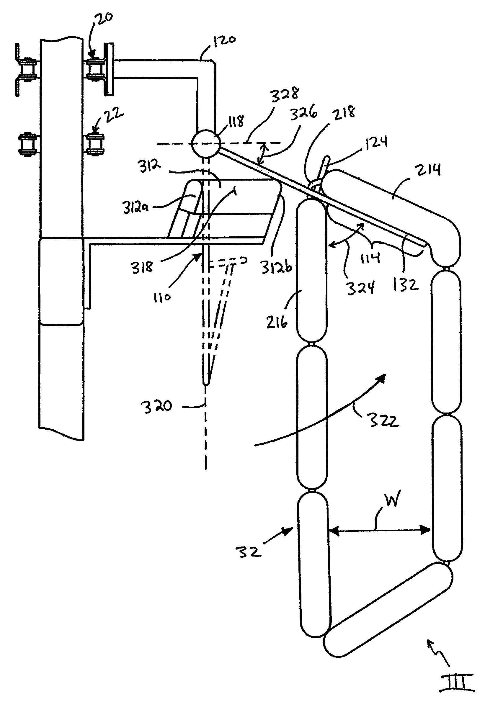 Suspension device for linked products