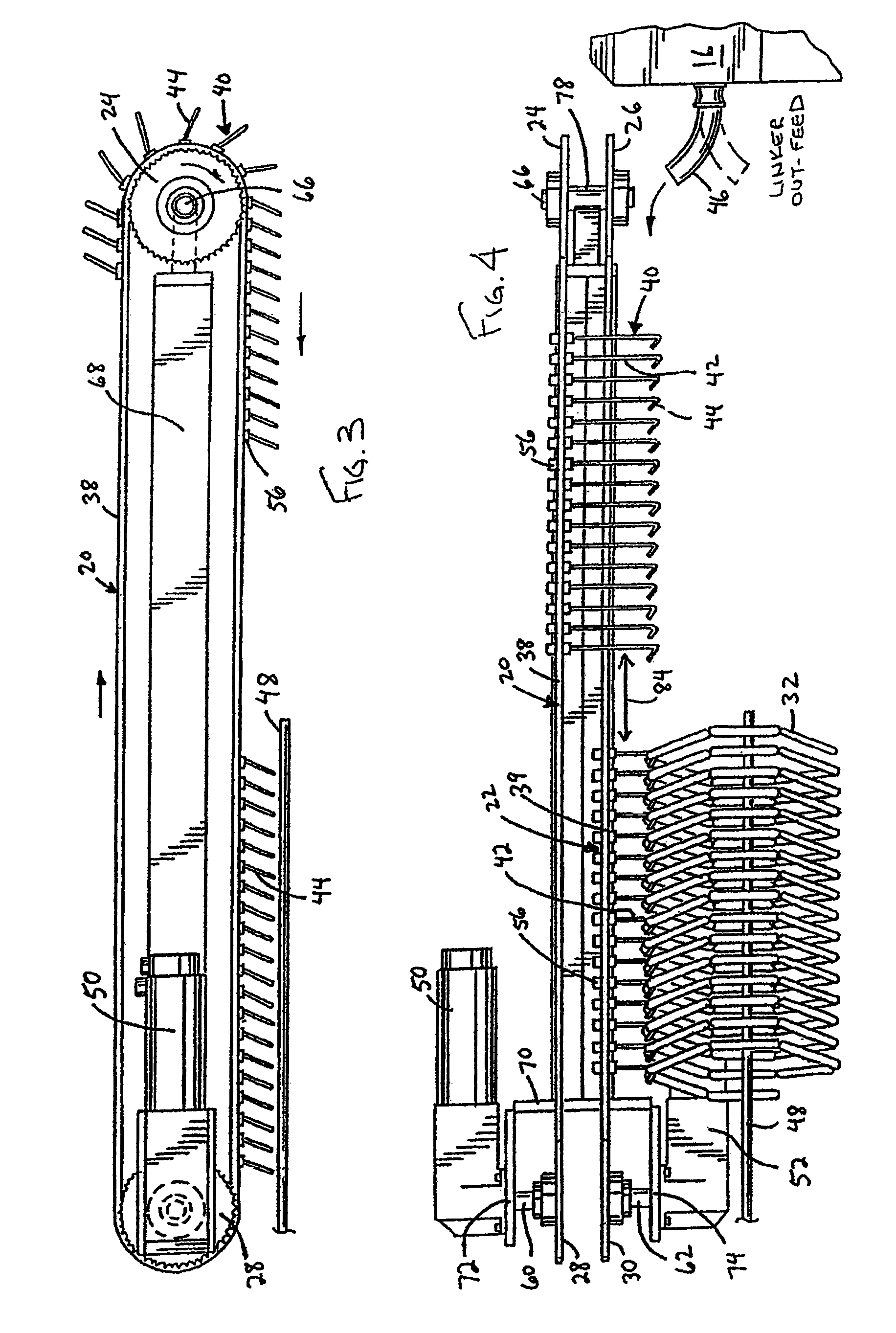 Suspension device for linked products