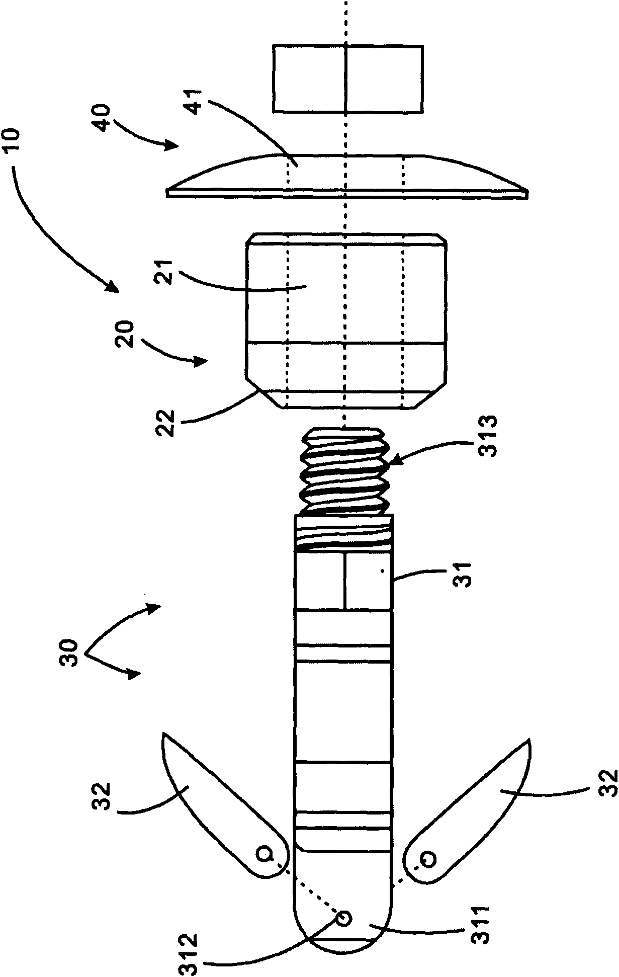 Supporting device of percutaneous expanding crest