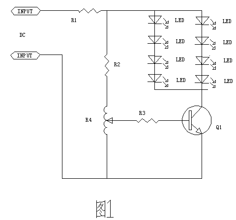 LED linear stepless dimming circuit