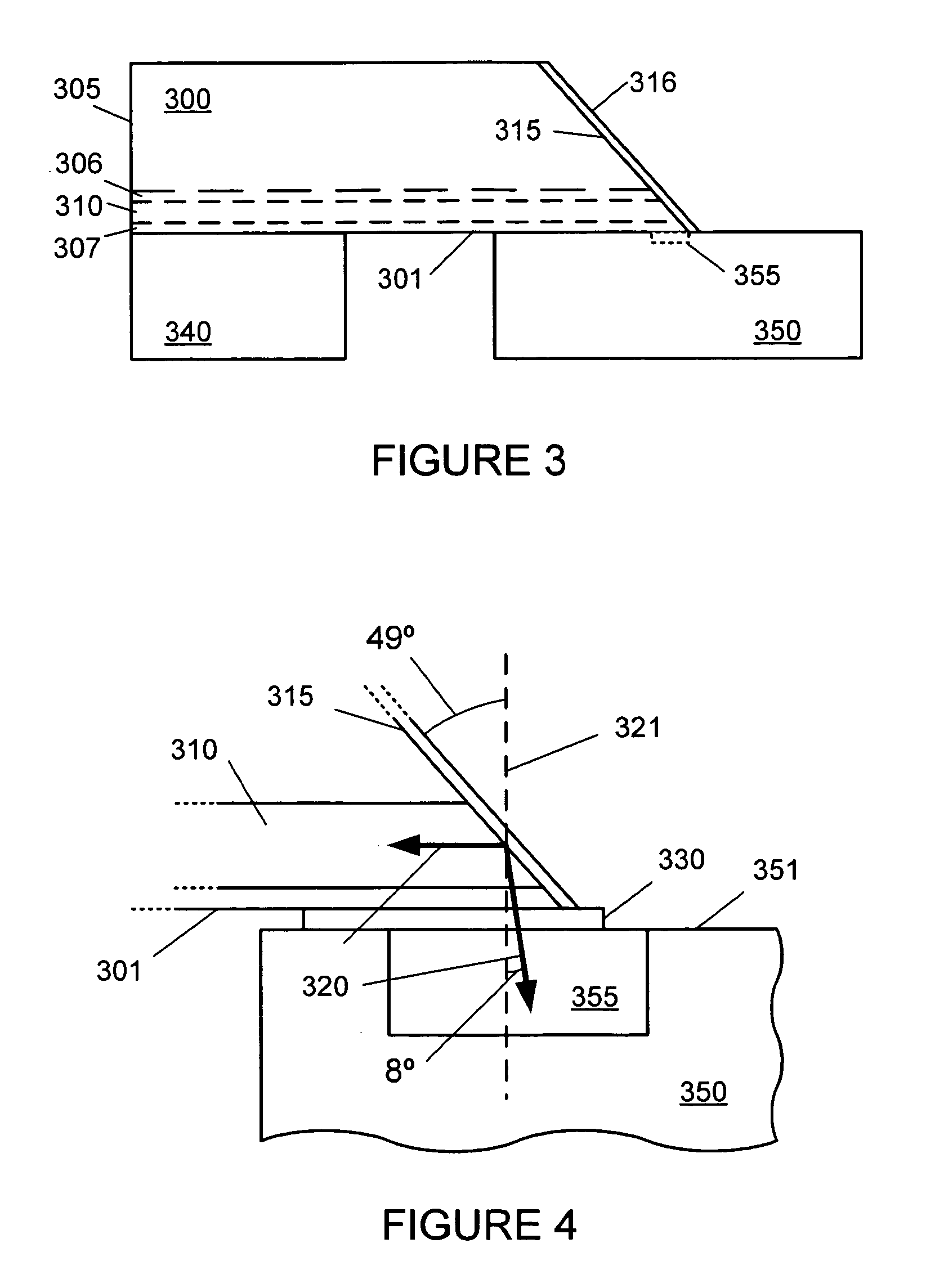 PLC for connecting optical fibers to optical or optoelectronic devices