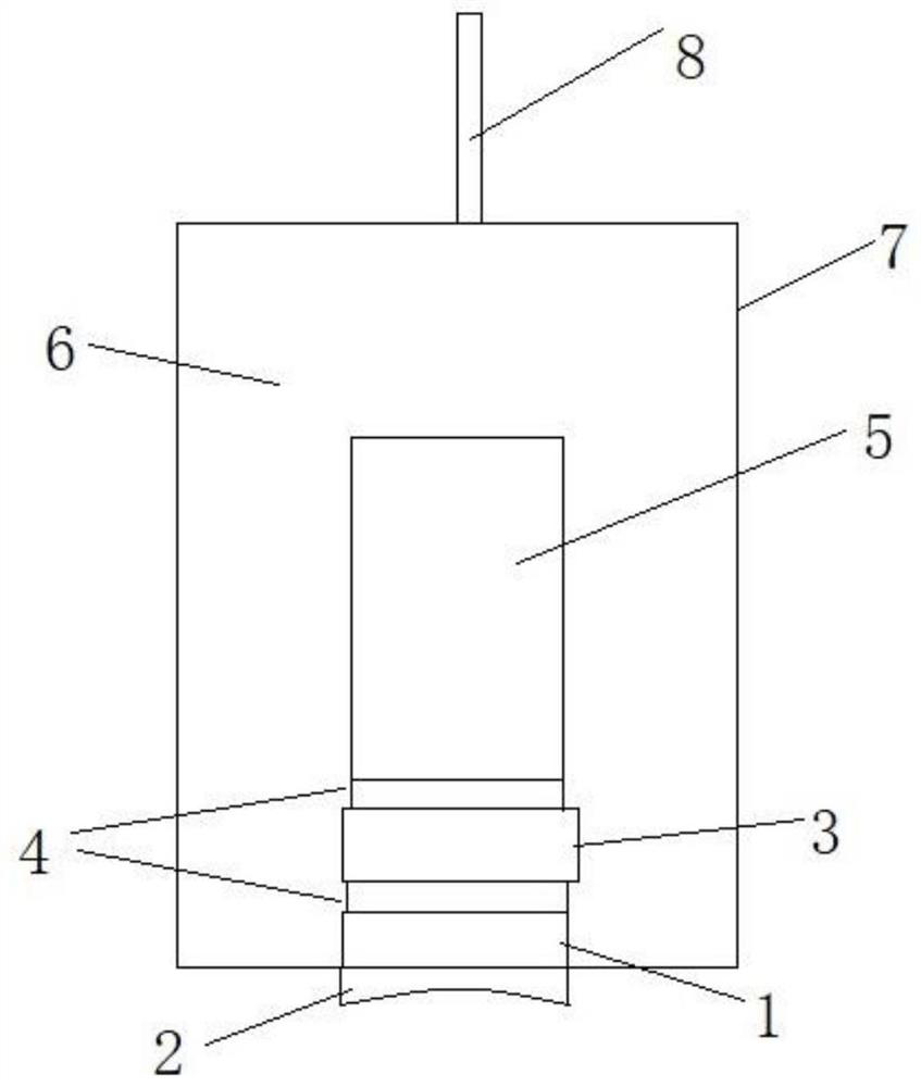 A contact focused medical piezoelectric ultrasonic transducer and its preparation method