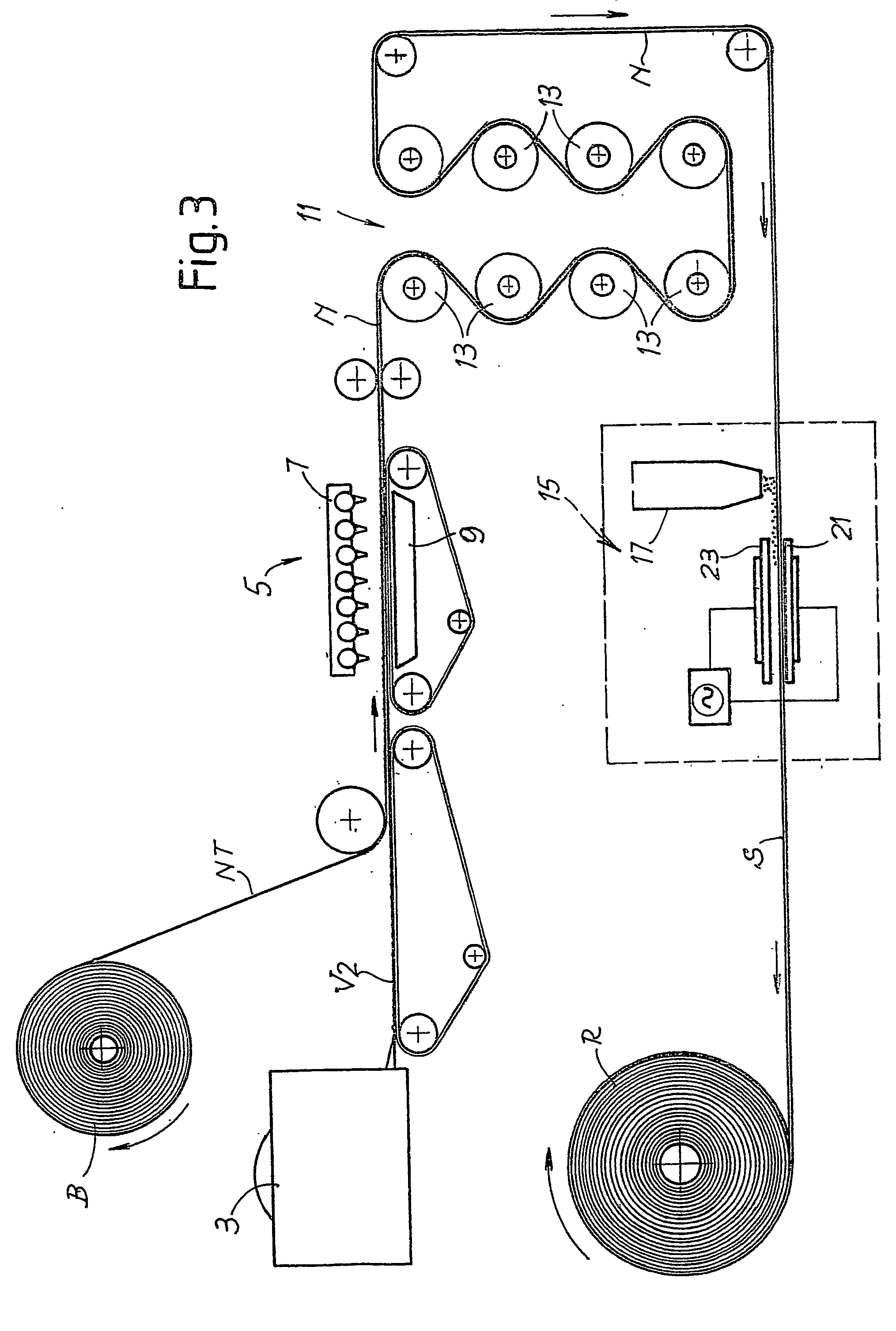 Composite absorbent structure for the production of diapers, sanitary napkins and associated production method