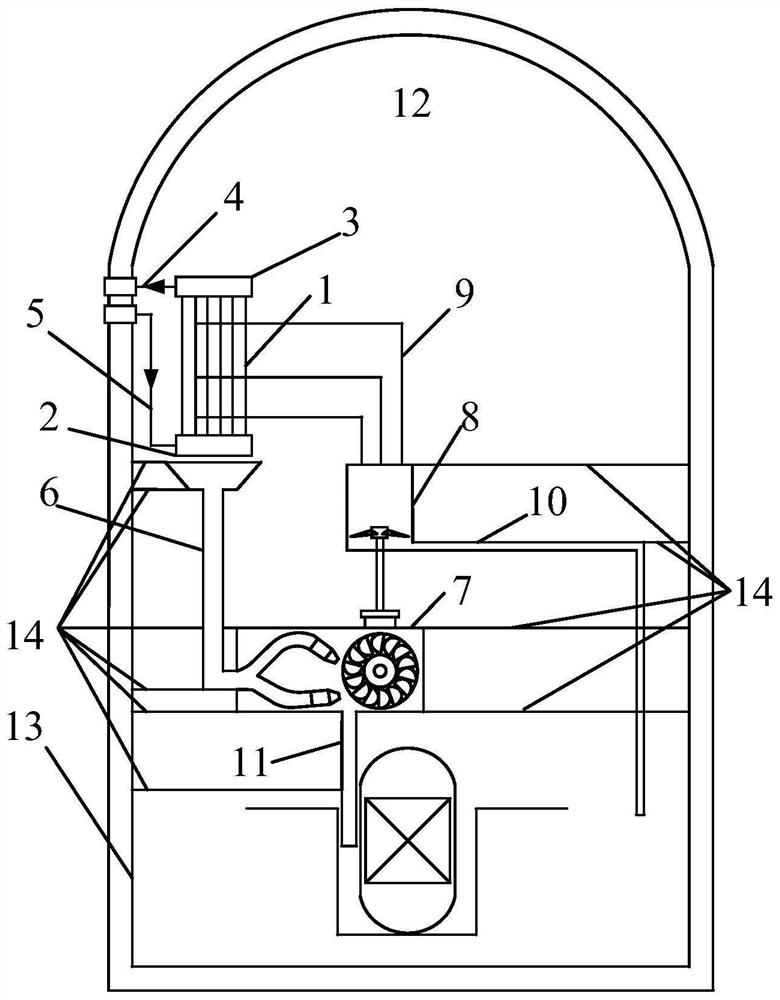 Containment built-in efficient heat exchanger adopting cutting type air suction system