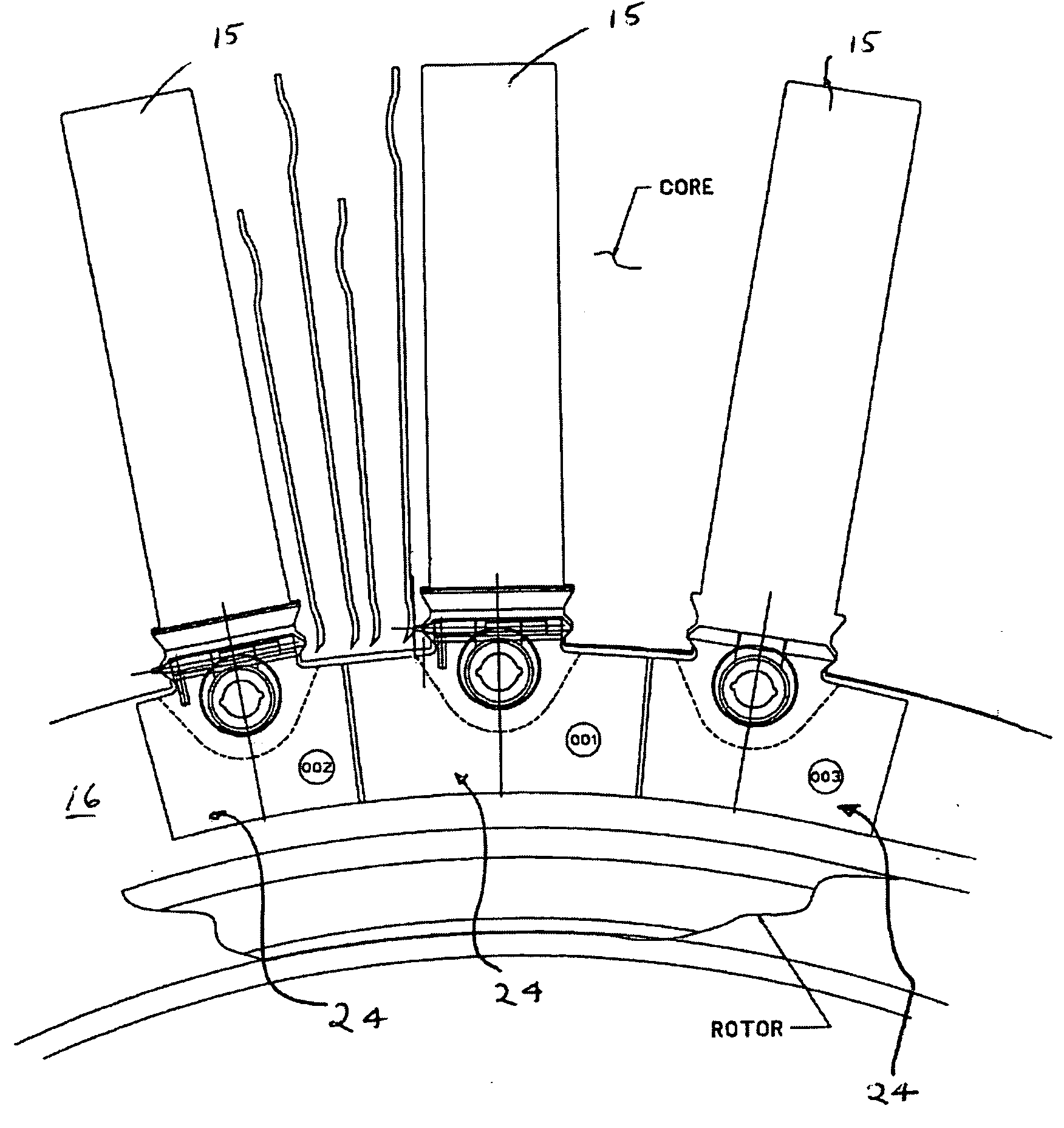 Air gap baffle assembly for gas-cooled turbine generator and method of installing