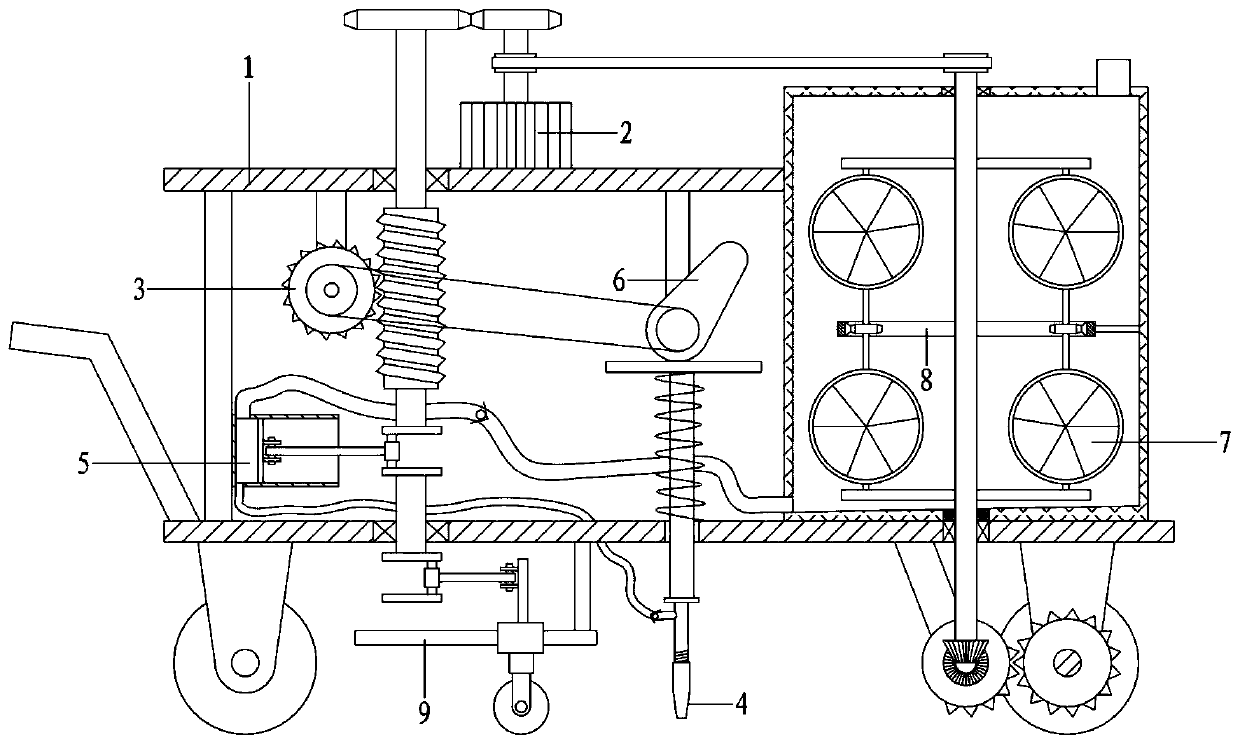 Vehicle-mounted online remediation injection device for contaminated land