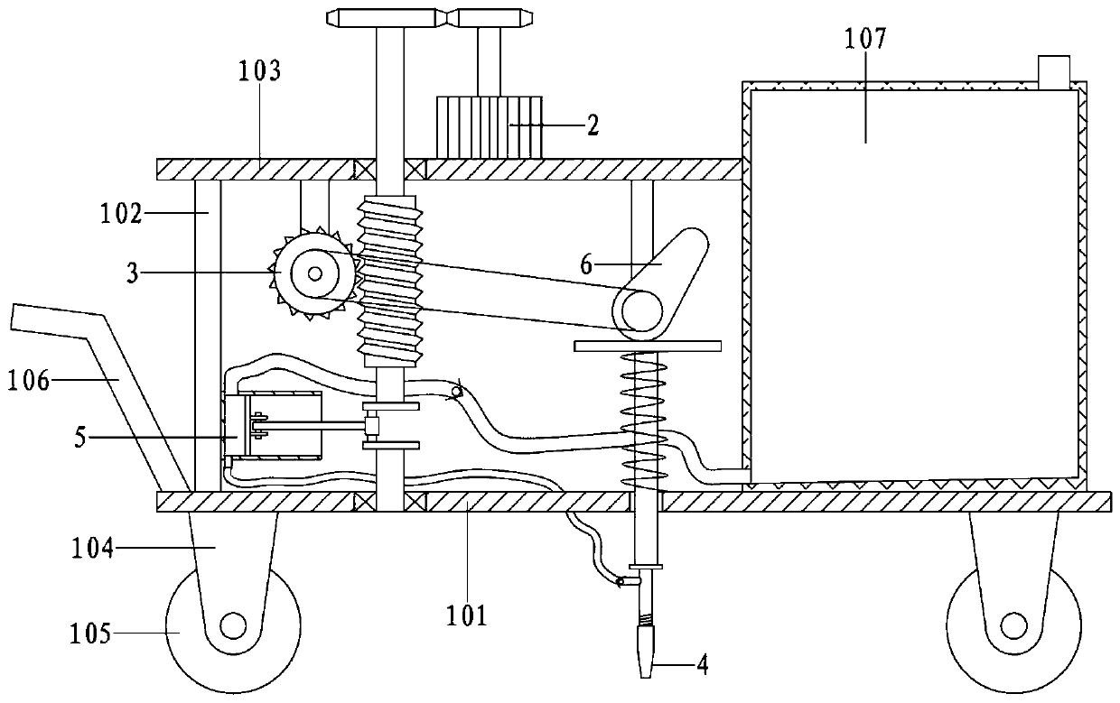 Vehicle-mounted online remediation injection device for contaminated land