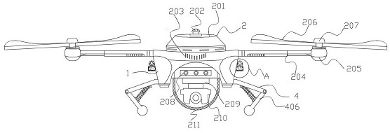 Unmanned aerial vehicle landing deceleration damping device convenient to install and fix and good in deceleration effects