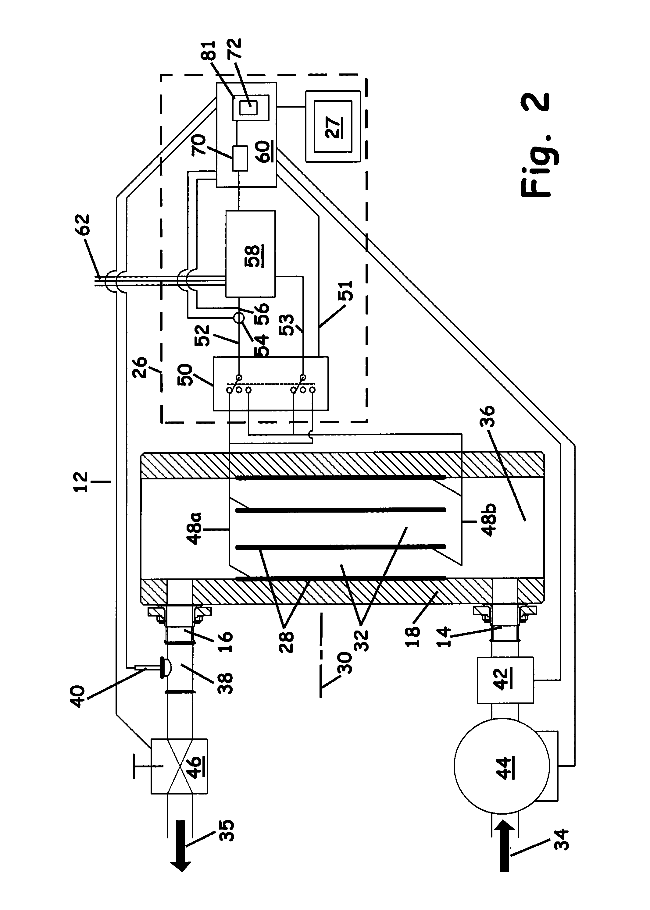 Electrochemical liquid treatment cell with modular construction