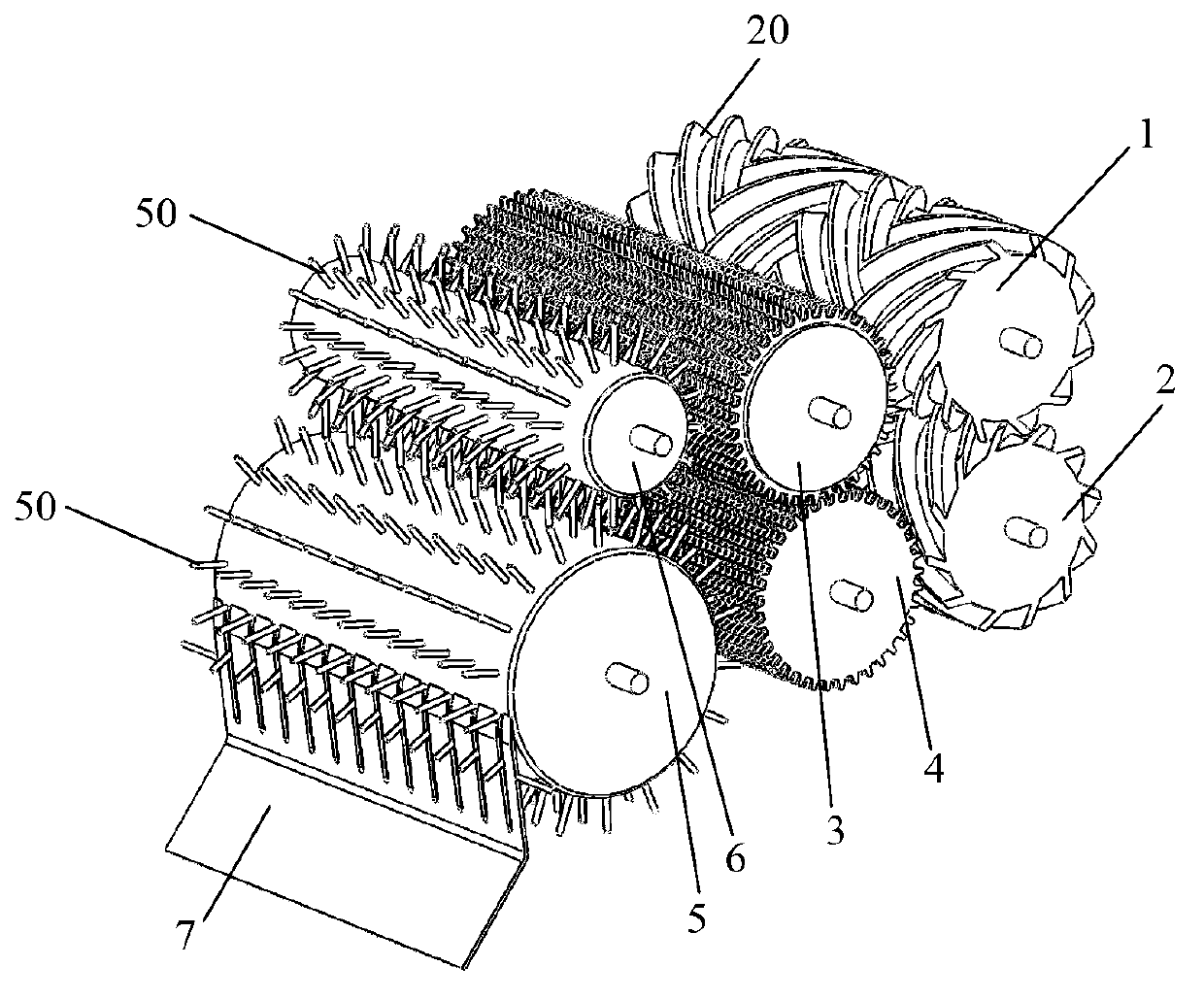 Raw material processing equipment for biomass energy source production