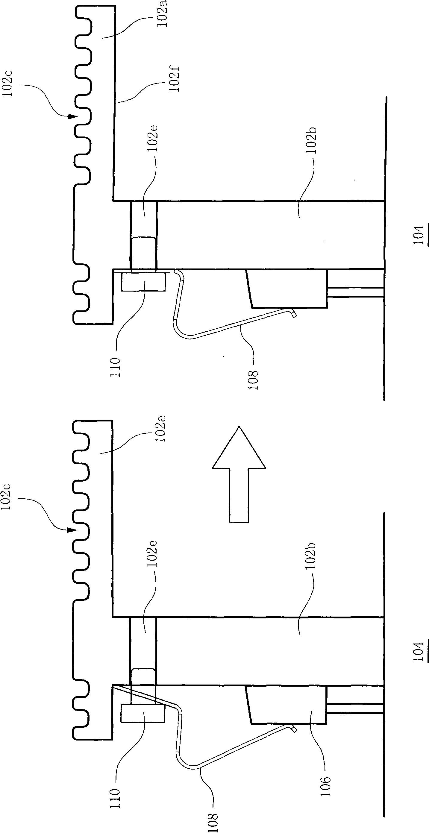 Radiating structure and use method thereof