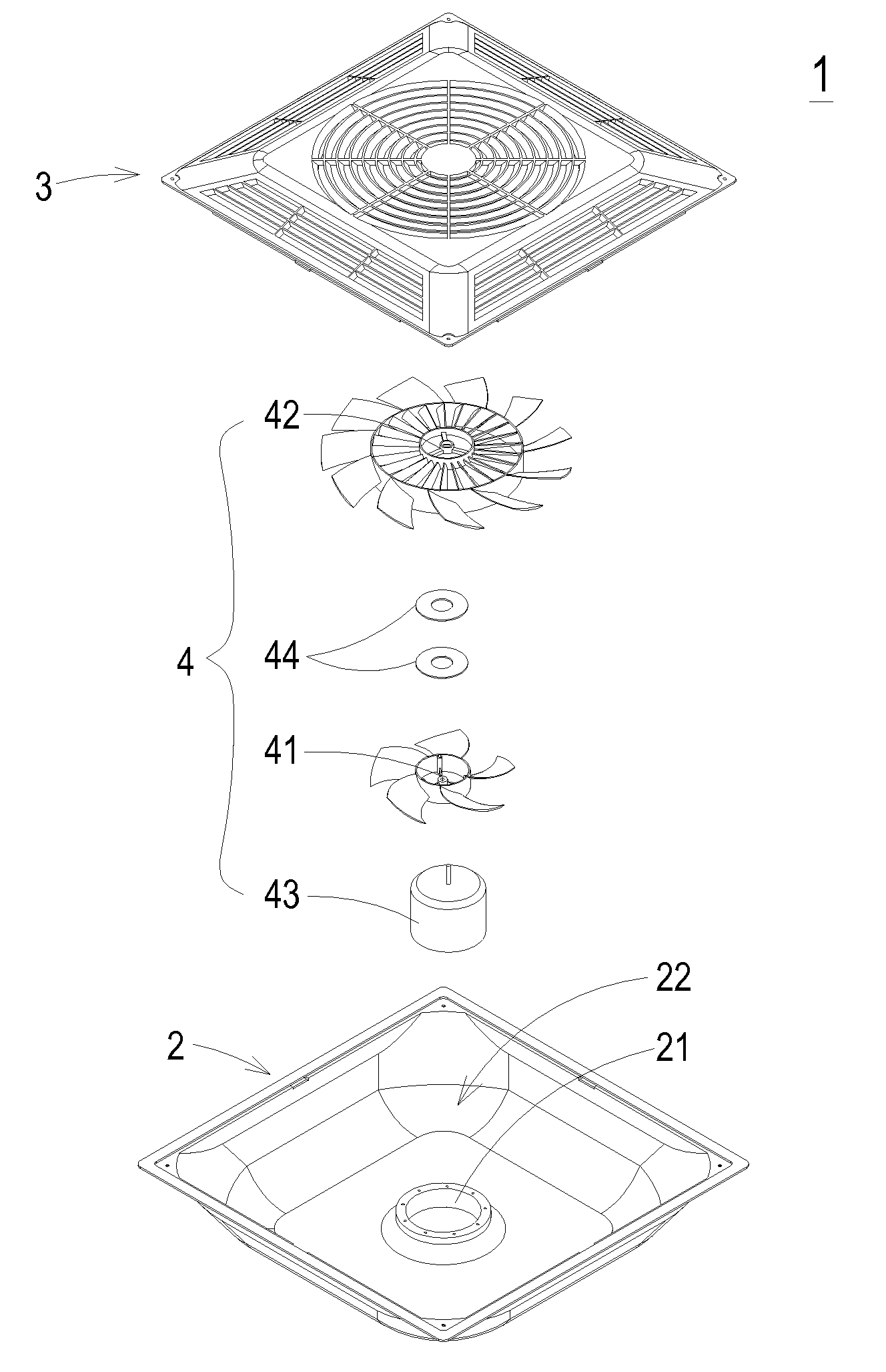 Recirculation fan and fan assembly thereof