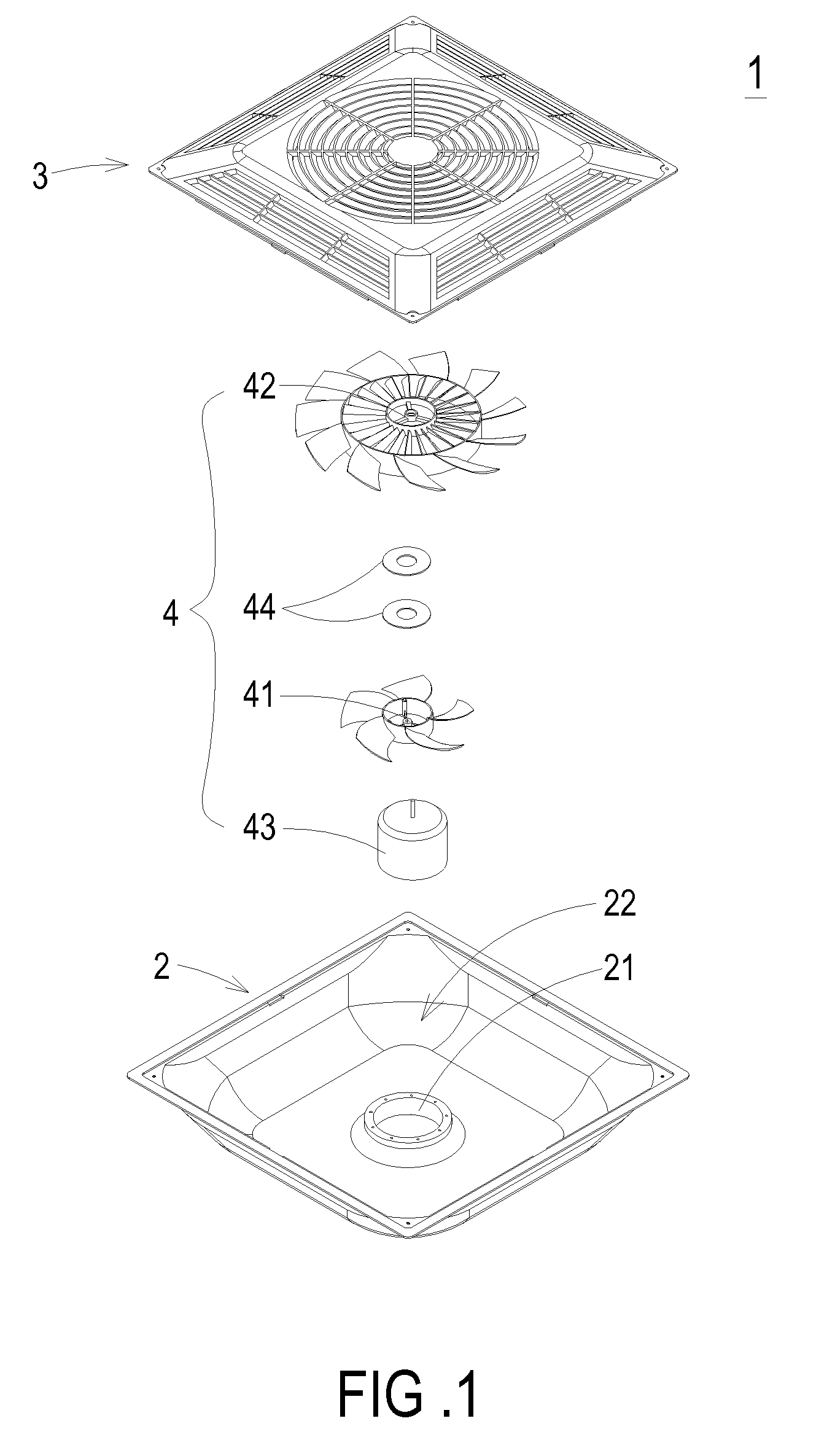 Recirculation fan and fan assembly thereof