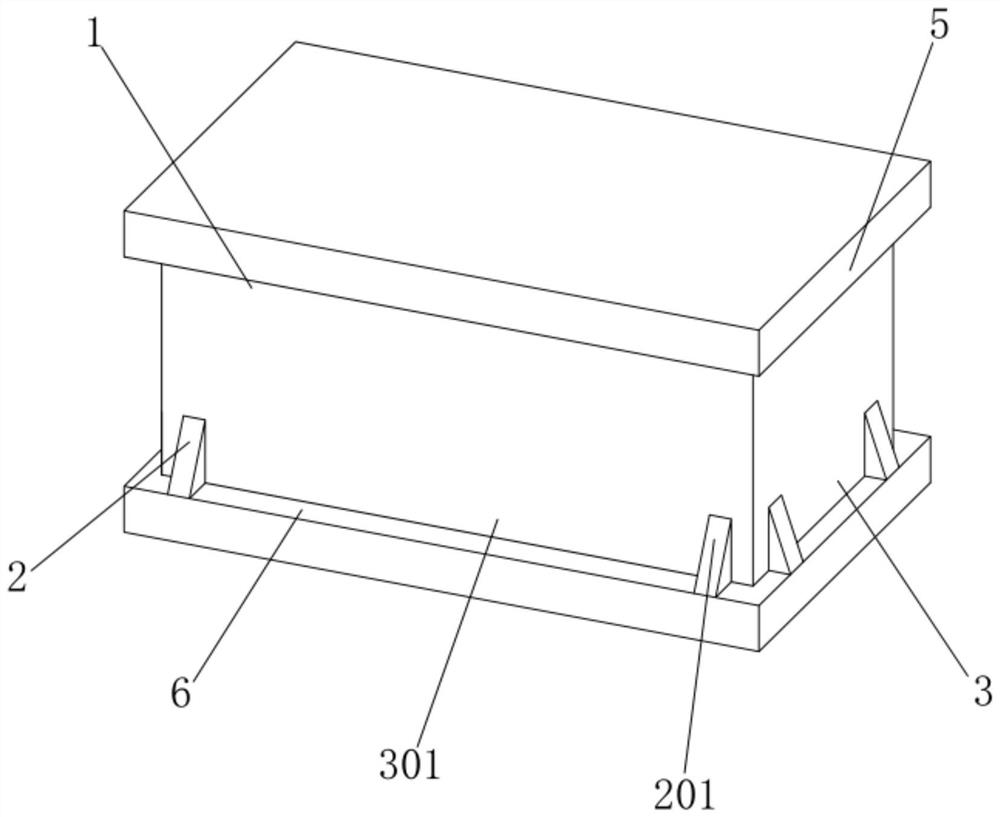 Self-positioning clamping type packaging box