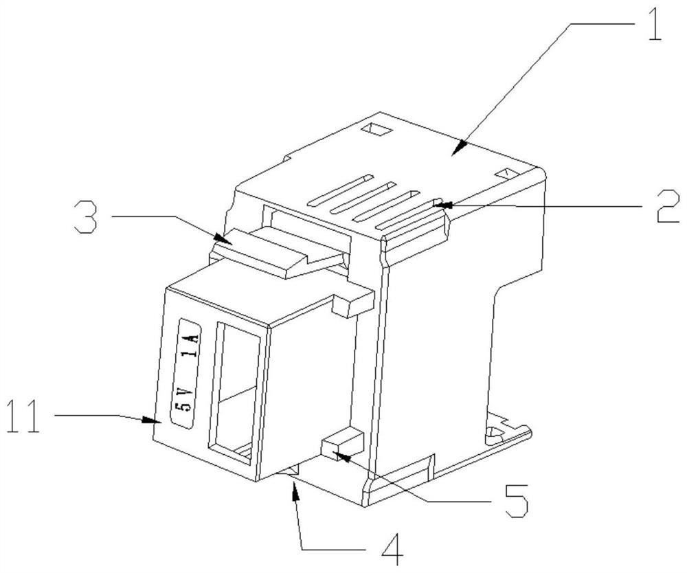 Modular USB charging socket