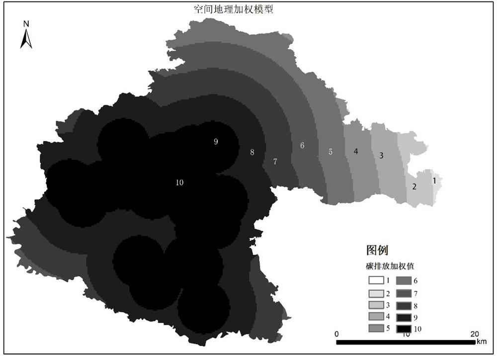 Calculation method and visualization method for carbon emission in certain administrative region