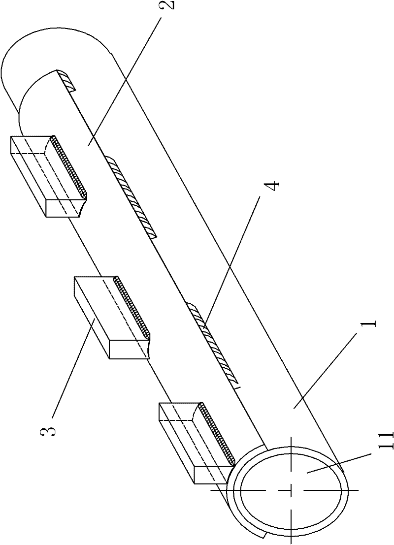 Heating furnace supporting beam and heat-resistant bearer fixing structure