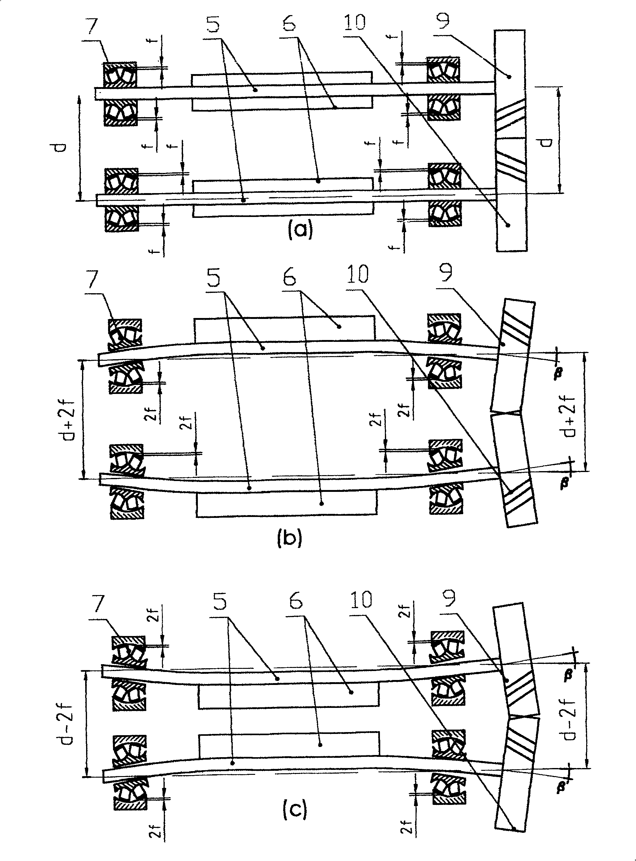 Synchronous drive method for parallel installation of multiple eccentric shafts