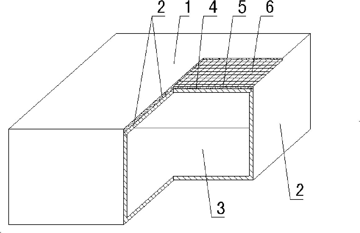 Hollow tire body for cast-in-situ concrete filling