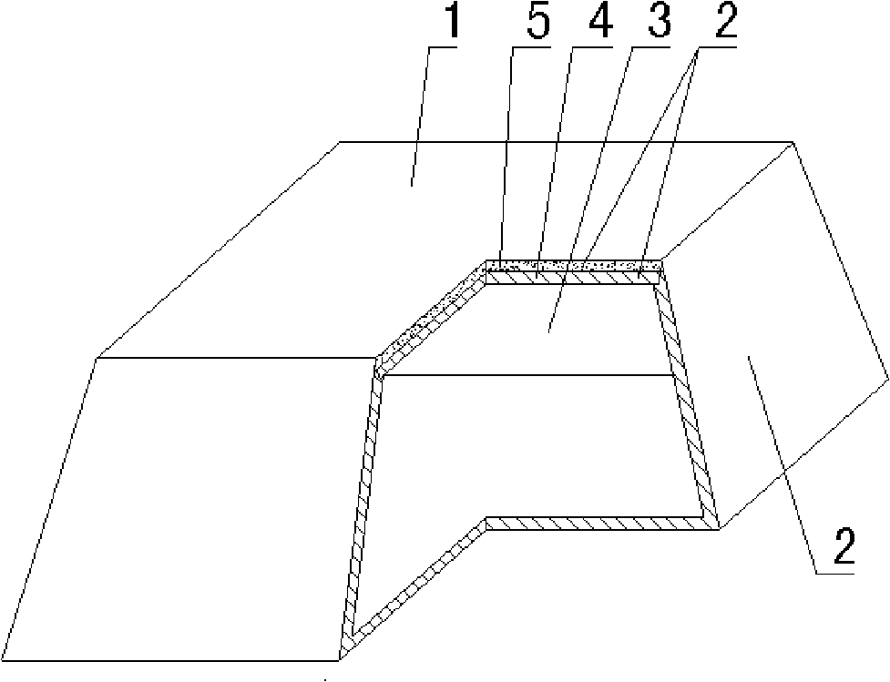 Hollow tire body for cast-in-situ concrete filling